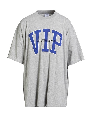 VETEMENTS T-shirt oversize Gris 100% Coton