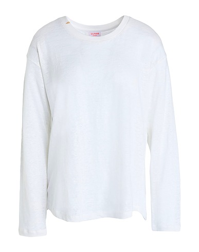 SUN 68 Basic T-shirt White 100% Linen
