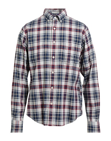 GANT Checked shirt Midnight blue 100% Cotton