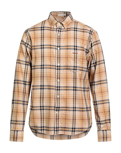 GANT Camicia a quadri Beige 100% Cotone