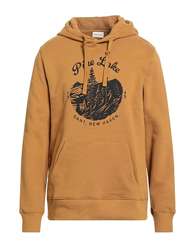 GANT Hooded track jacket  Camel 100% Cotton, Elastane