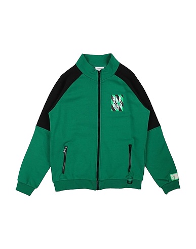 BIKKEMBERGS Sweatshirt Green 89% Cotton, 11% Polyester