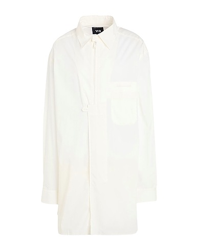 Y-3 Solid colour shirts & blouses White 73% Cotton, 23% Polyamide, 4% Elastane