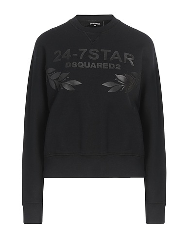 DSQUARED2 Sweatshirt Black 100% Cotton, Elastane