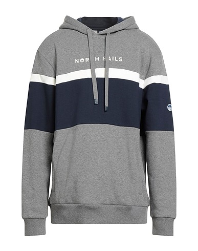 NORTH SAILS Hooded track jacket  Grey 100% Cotton