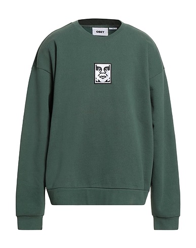 OBEY Sweatshirt Green 70% Cotton, 30% Polyester