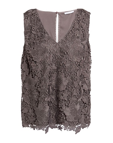 MARELLA Top Grey 100% Polyester, Silk, Elastane
