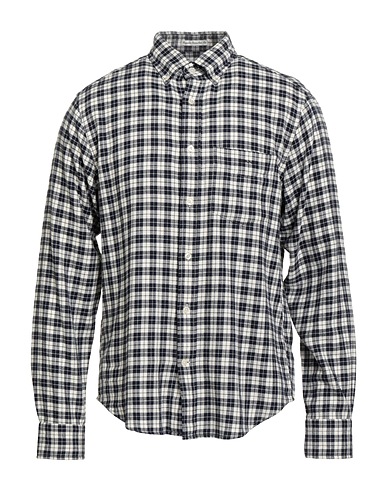 GANT Checked shirt Midnight blue 70% Cotton, 30% Recycled cotton