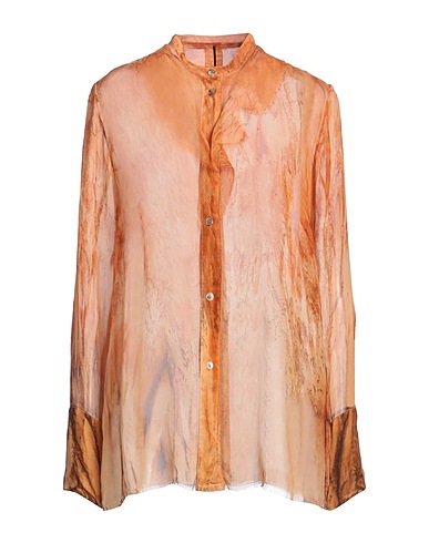 MASNADA Patterned shirts & blouses Rust 100% Silk