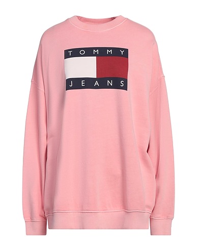 TOMMY JEANS Sweatshirt Pink 100% Cotton, Elastane