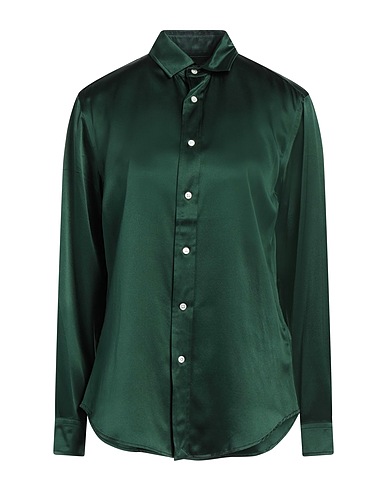 POLO RALPH LAUREN Silk shirts & blouses Dark green 100% Mulberry silk