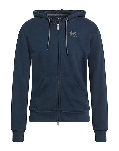 LA MARTINA Hooded sweatshirt Navy 100% Cotton