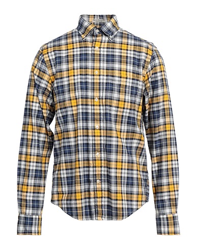 GANT Checked shirt Yellow 100% Organic cotton