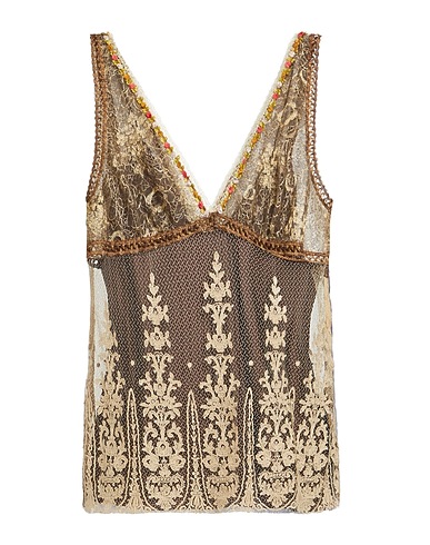 POLO RALPH LAUREN Top 82% Nylon, 18% Fibre métallique