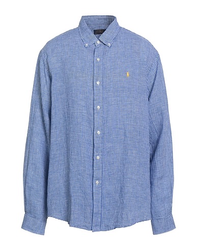 POLO RALPH LAUREN Checked shirt Blue 100% Linen