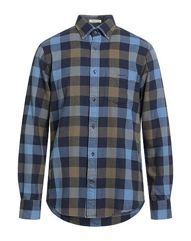 GANT Checked shirt Navy blue 100% Cotton