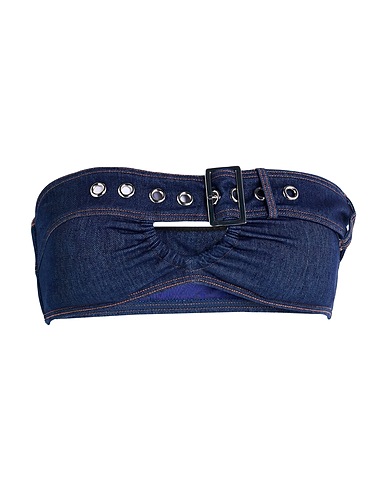 IT'S NOW COOL Top Blue 54% Cotton, 33% Polyester, 13% Elastane
