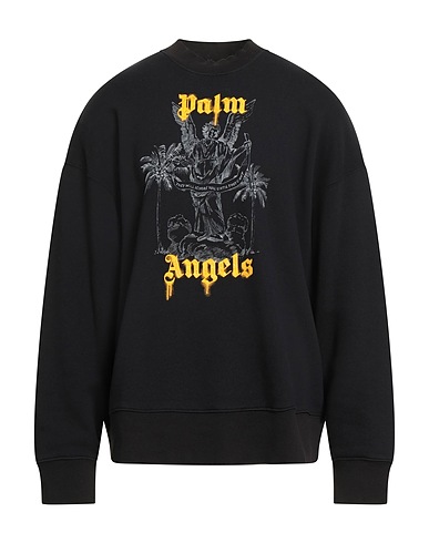 PALM ANGELS Sweatshirt Black 100% Cotton, Elastane