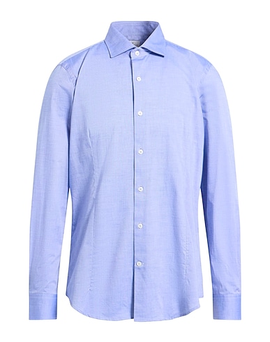 BAGUTTA Einfarbiges Hemd Hellblau 100% Baumwolle