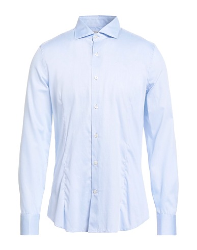 BAGUTTA Camicia tinta unita Celeste 100% Cotone