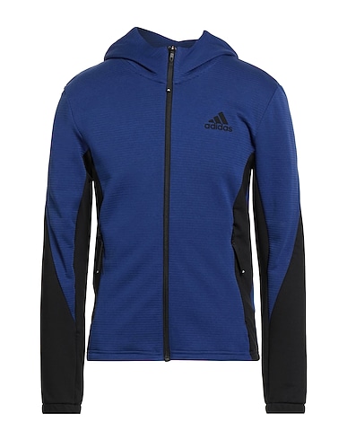 ADIDAS Hooded track jacket  Blue 58% Cotton, 40% Recycled polyester, 2% Elastane