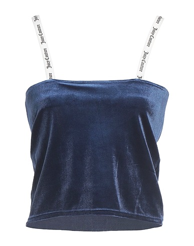 JUICY COUTURE Top Navy blue 95% Polyester, 5% Elastane