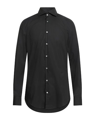 BOSS HUGO BOSS Solid color shirt Black 100% Cotton