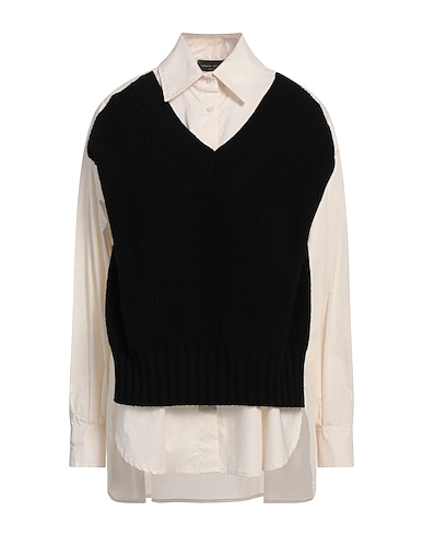 ROBERTO COLLINA Patterned shirts & blouses 100% Cotton, Wool