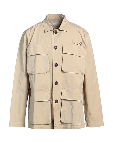 UNIVERSAL WORKS Solid colour shirt Beige 97% Cotton, 3% Elastane