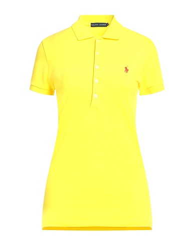 POLO RALPH LAUREN Polo shirt Yellow 97% Pima Cotton, 3% Elastane