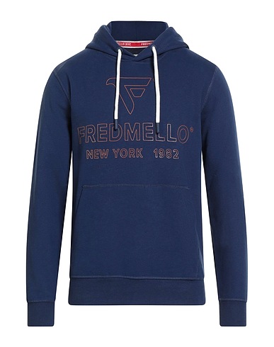 FRED MELLO Felpa Blu navy 100% Cotone