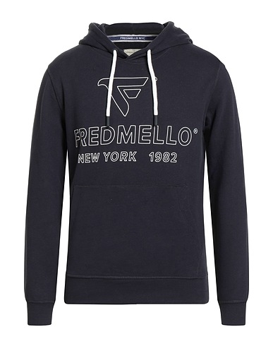 FRED MELLO Hooded sweatshirt Midnight blue 100% Cotton