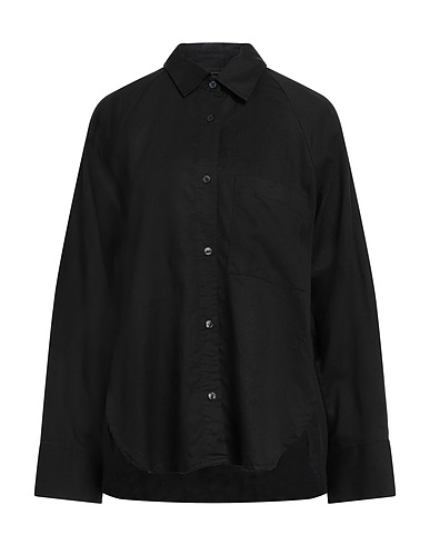 ELVINE Solid colour shirts & blouses Black 100% Lyocell