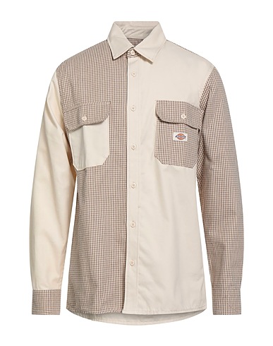 DICKIES Camicia a quadri Avorio 100% Cotone