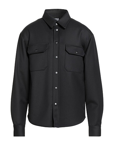 ALPHA STUDIO Chemise de couleur unie 54% Polyester, 44% Laine vierge, 2% Élasthanne