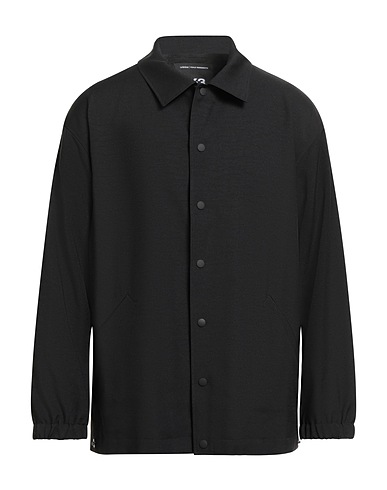 Y-3 Einfarbiges Hemd Schwarz 100% Recyceltes Polyester, Baumwolle
