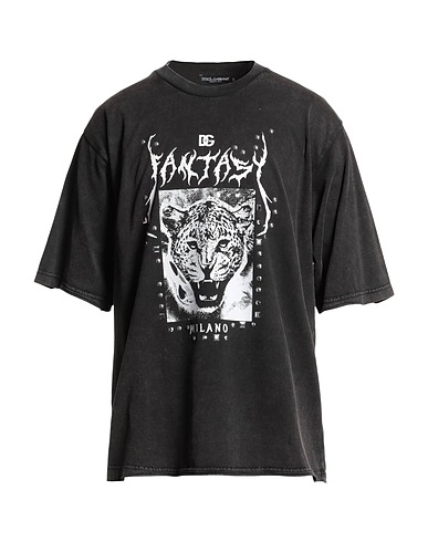DOLCE&GABBANA T-shirt Charcoal 100% Cotton, Aluminum