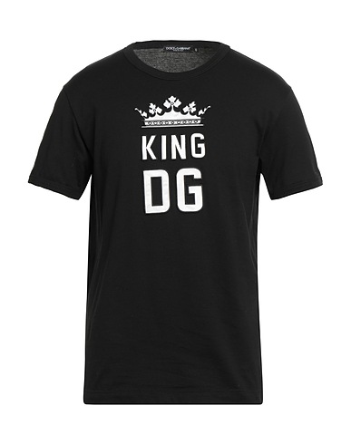 DOLCE&GABBANA T-Shirt Schwarz 100% Baumwolle, Polyester, Viskose