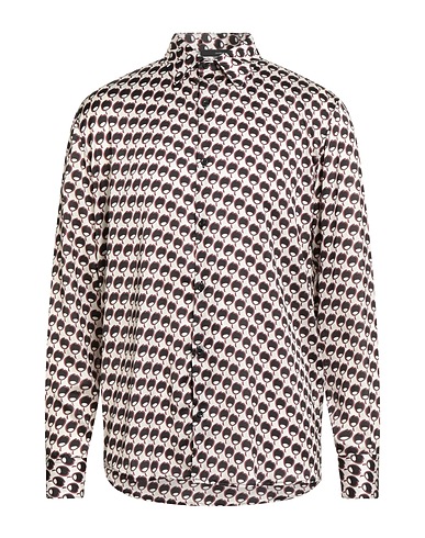 I'M BRIAN Patterned shirt Ivory 70% Polyester, 30% Recycled polyester