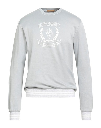 ELEVENTY Sweatshirt PLATINUM Light grey 98% Cotton, 2% Polyamide