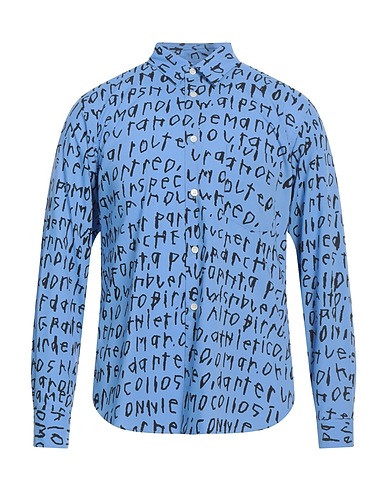 COMME des GARÇONS Patterned shirt HOMME PLUS Light blue 100% Polyester