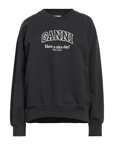 GANNI Sweatshirt Charcoal 100% Organic cotton