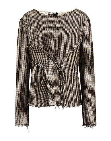 DRIES VAN NOTEN Top Beige 38% Wool, 34% Linen, 23% Cotton, 5% Silk