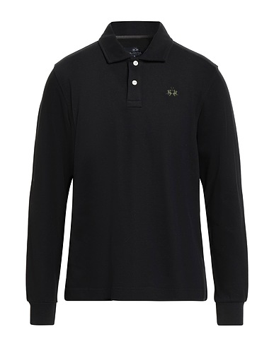 LA MARTINA Polo shirt Black 100% Cotton