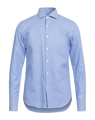 GHIRARDELLI Checked shirt Bright blue 100% Cotton