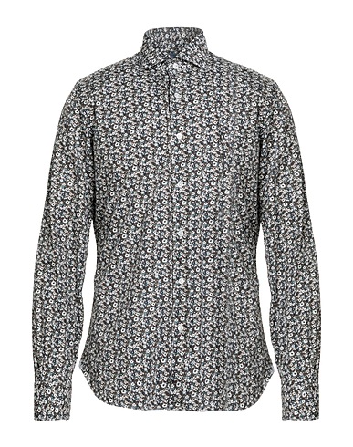 BARBA Napoli Patterned shirt DANDY LIFE Military green 100% Cotton