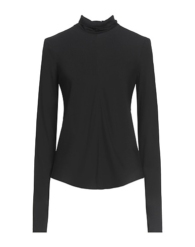 FORTE_FORTE Top Black 60% Acetate, 40% Silk