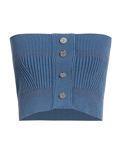 MOSCHINO JEANS Top Azure 89% Cotton, 7% Polyamide, 2% Rubber, 2% Polyester