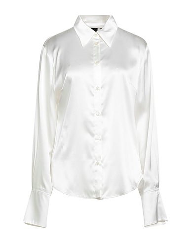 PINKO Solid colour shirts & blouses White 96% Silk, 4% Elastane