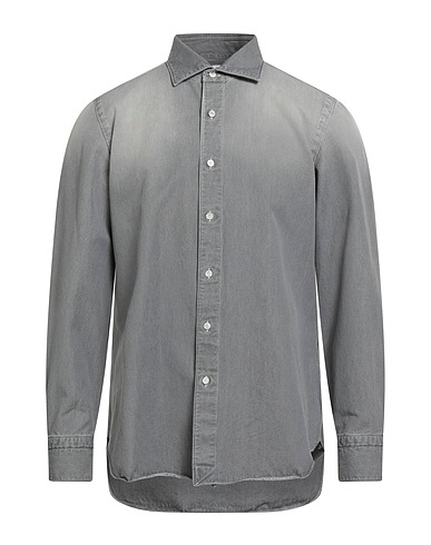 FINAMORE 1925 Denim shirt Grey 100% Cotton